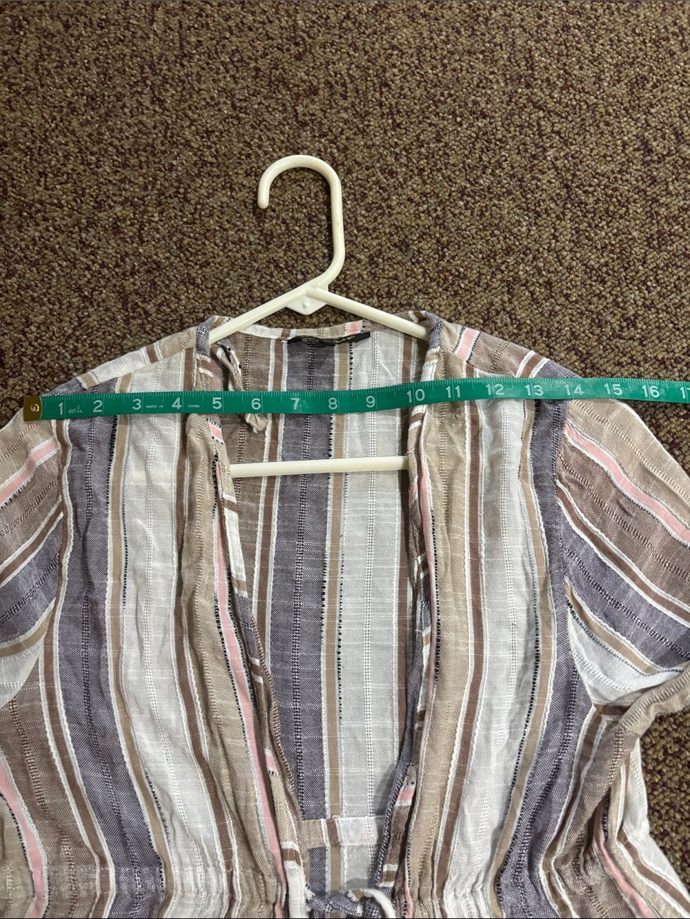 Spiaggia Dolce Striped Tie-Front Women's Swim Coverup - Stripe - Picture 4 of 10